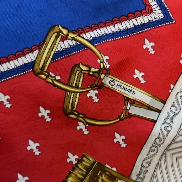 Hermes Scarf "Selles a Housse" by Christiane Vauzelles 35” Silk | Carre Foulard - Picture 11 of 16
